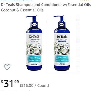 Dr. Teal’s essential oil shampoo and conditioner